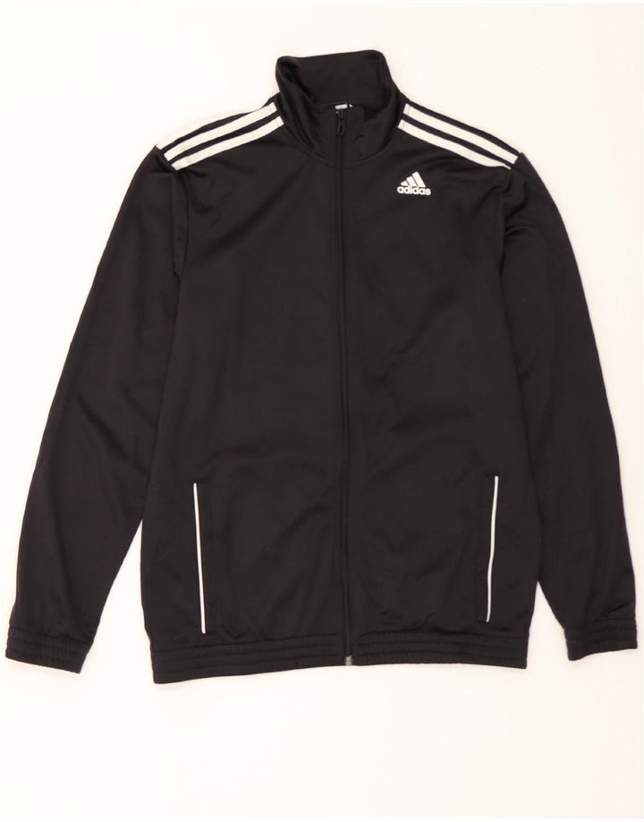 ADIDAS Mens Tracksuit Top Jacket UK 40/42 Medium Black Polyester Vintage Adidas and Second-Hand Adidas from Messina Hembry 