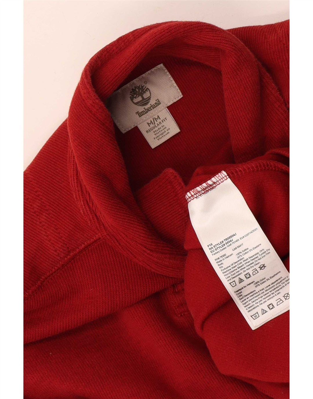 Timberland Langærmet Rugby Polo Shirt Medium Rød Bomuld