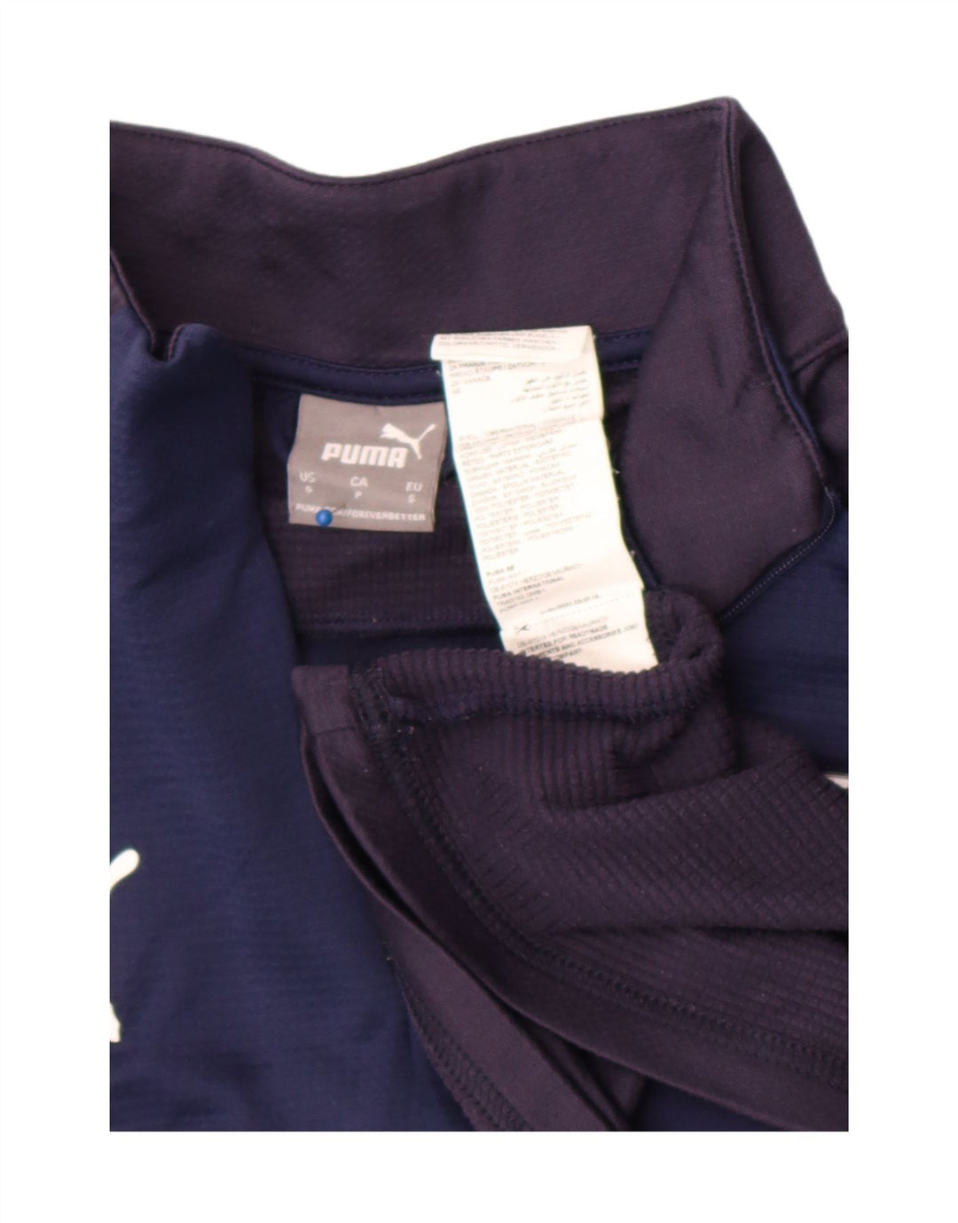 Puma Herre Grafisk Pullover Træningsdragt Top Small Navy Blue Colourblock