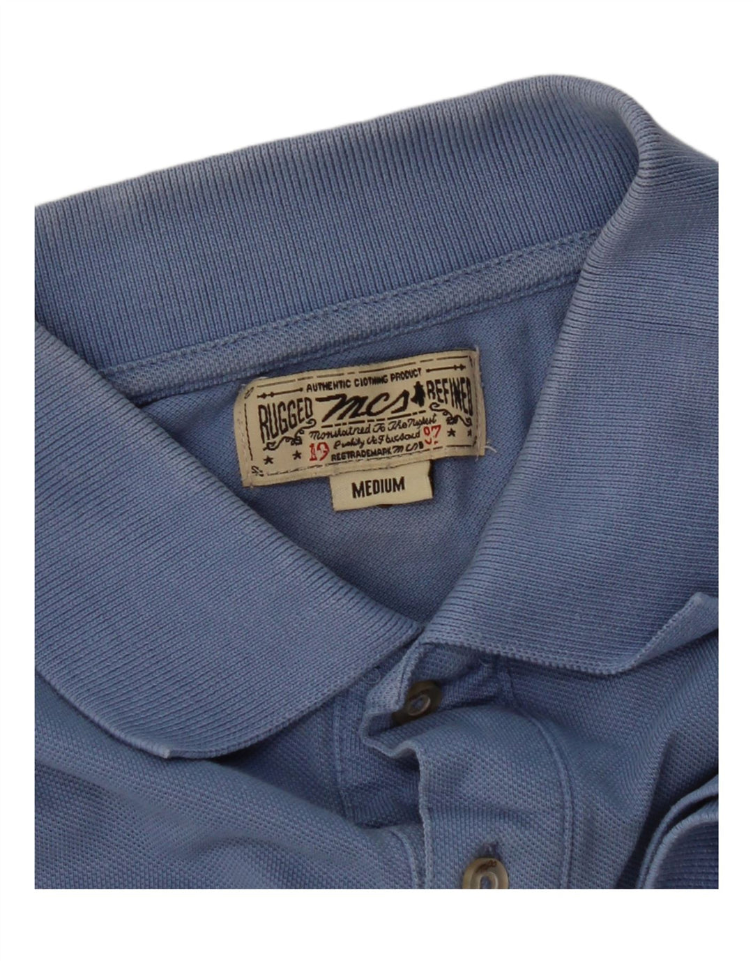 MARLBORO CLASSICS Mens Polo Shirt Medium Blue Cotton Vintage Marlboro Classics and Second-Hand Marlboro Classics from Messina Hembry 