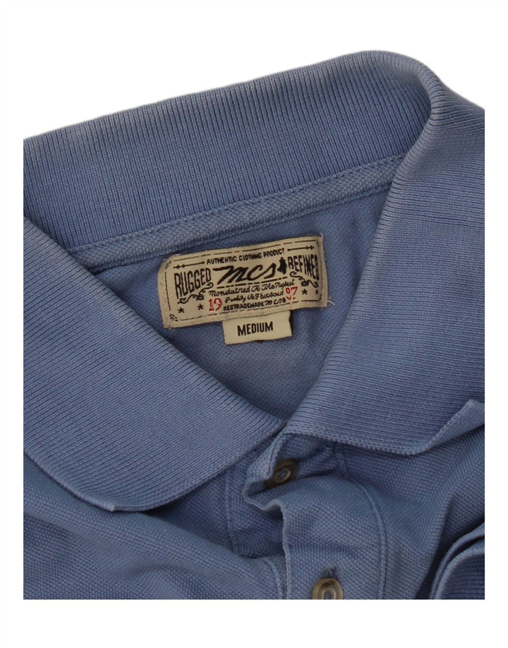 MARLBORO CLASSICS Mens Polo Shirt Medium Blue Cotton Vintage Marlboro Classics and Second-Hand Marlboro Classics from Messina Hembry 