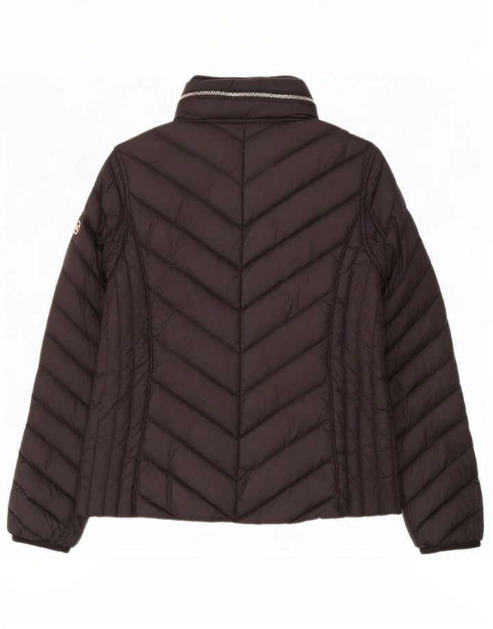Michael Kors Dame Hættejakke UK 14 Medium Sort Nylon