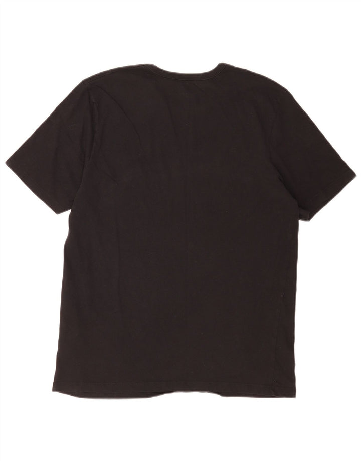 Hugo Boss Herre T-Shirt Top Stor Sort Bomuld