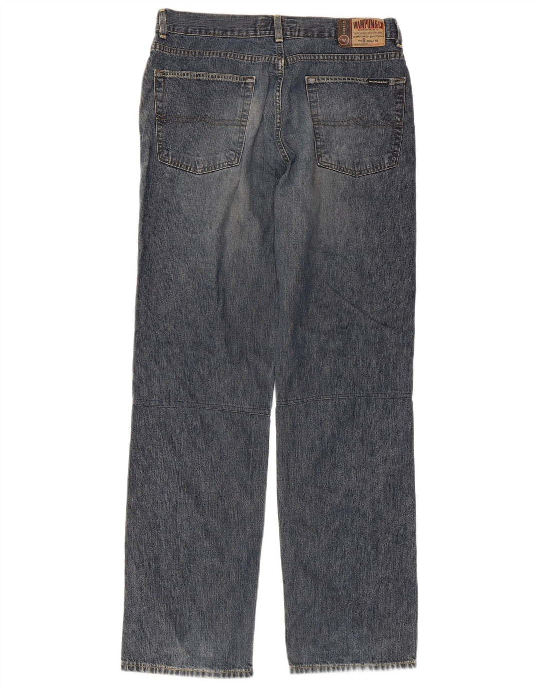 Wampum Straight Jeans til mænd W34 L33 Blå Bomuld