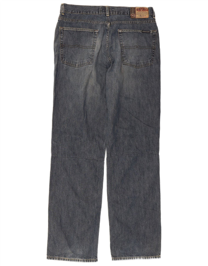 Wampum Straight Jeans til mænd W34 L33 Blå Bomuld