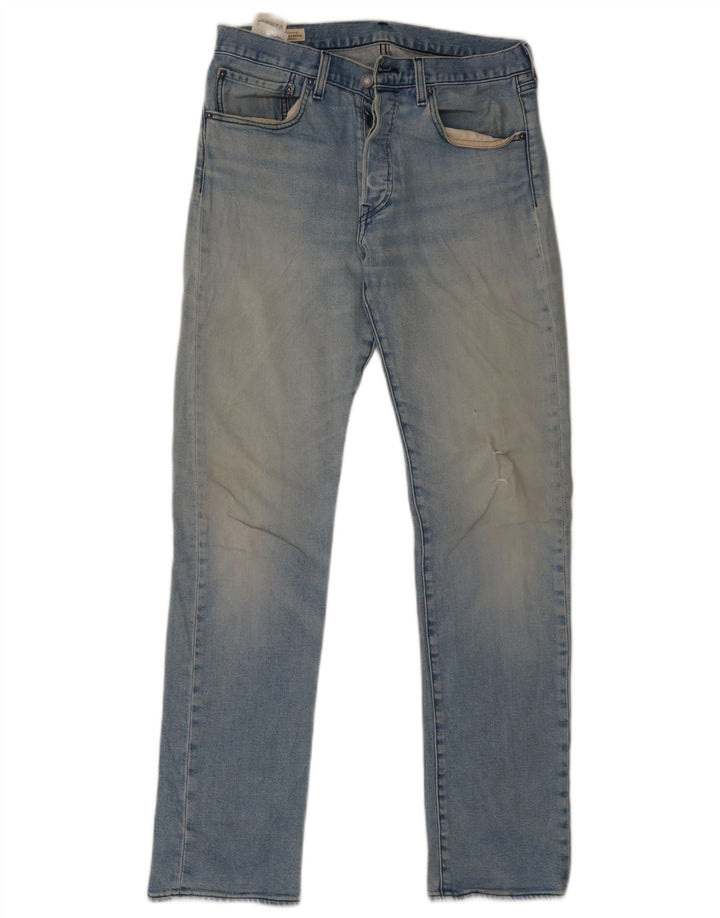 Levi's Herre 501 Distressed Straight Jeans W31 L34 Blå Bomuld