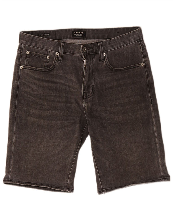 Superdry Slim denimshorts til mænd Små W29 grå bomuld