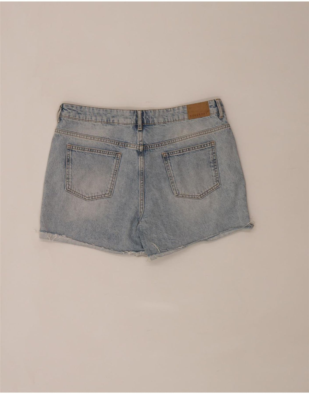 Superdry denimshorts til kvinder W32 store blå bomuld