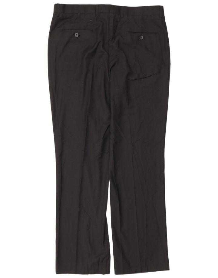 Pierre Cardin Herre lige jakkesæt bukser W36 L32 sort polyester