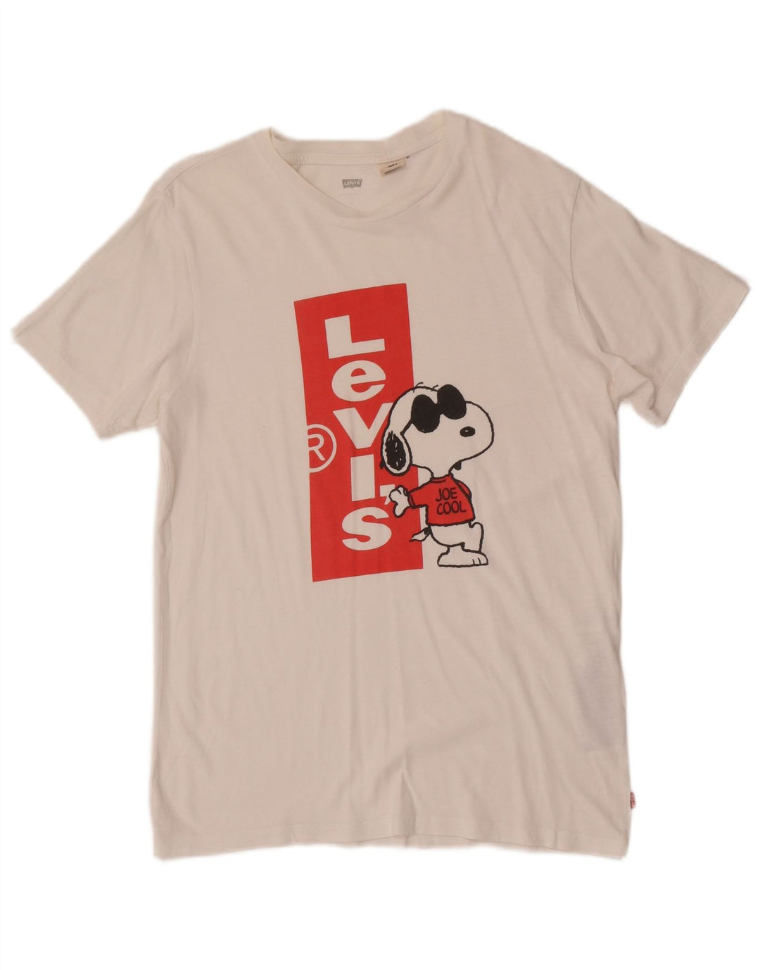 Levi's Herre Peanuts Grafisk T-shirt Top Lille hvid bomuld