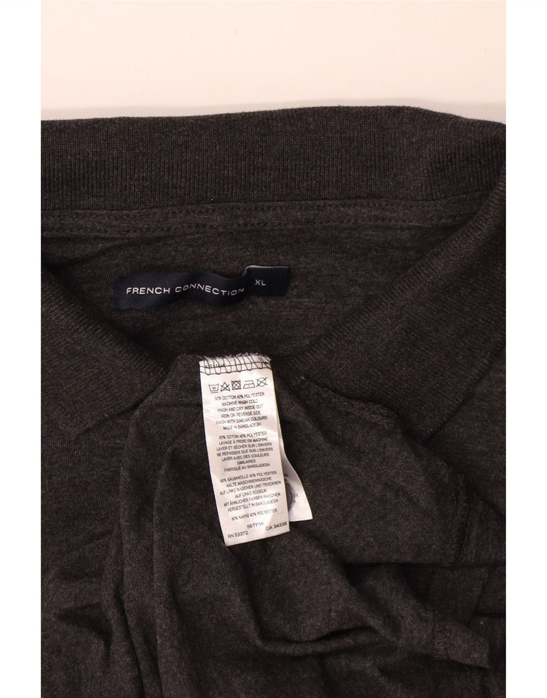 French Connection Herre poloshirt XL Grå Flecked Bomuld