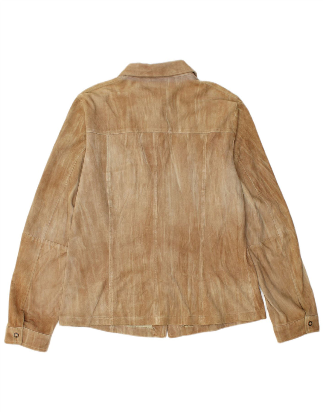 Marella ruskindsskjorte til kvinder UK 16 Stor brunt læder