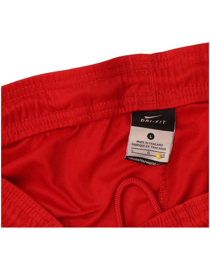 Nike Herre Dri Fit sportsshorts store røde polyester