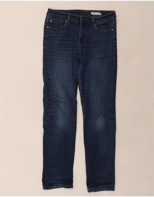 Marks & Spencer Dame The Sienna Straight Jeans UK 12 Medium W30 L29 Blue