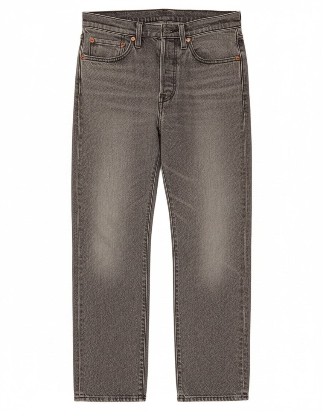Levi's Dame 501 Straight Jeans W27 L28 Grå Bomuld