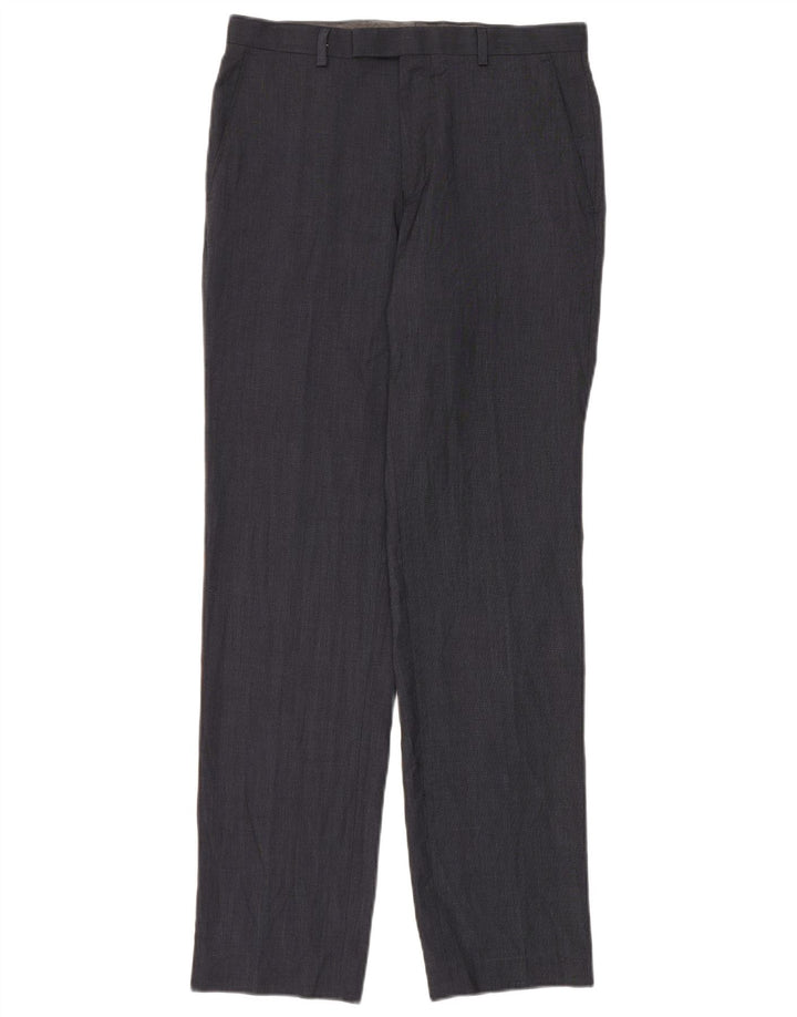 Marks & Spencer Straight Suit Bukser til mænd W30 L33 Marineblå polyester