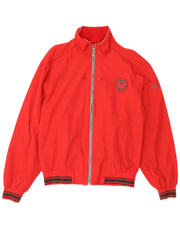 Helly Hansen Herre Graphic Bomber Jacket UK 40 Large Red Polyamid Sports