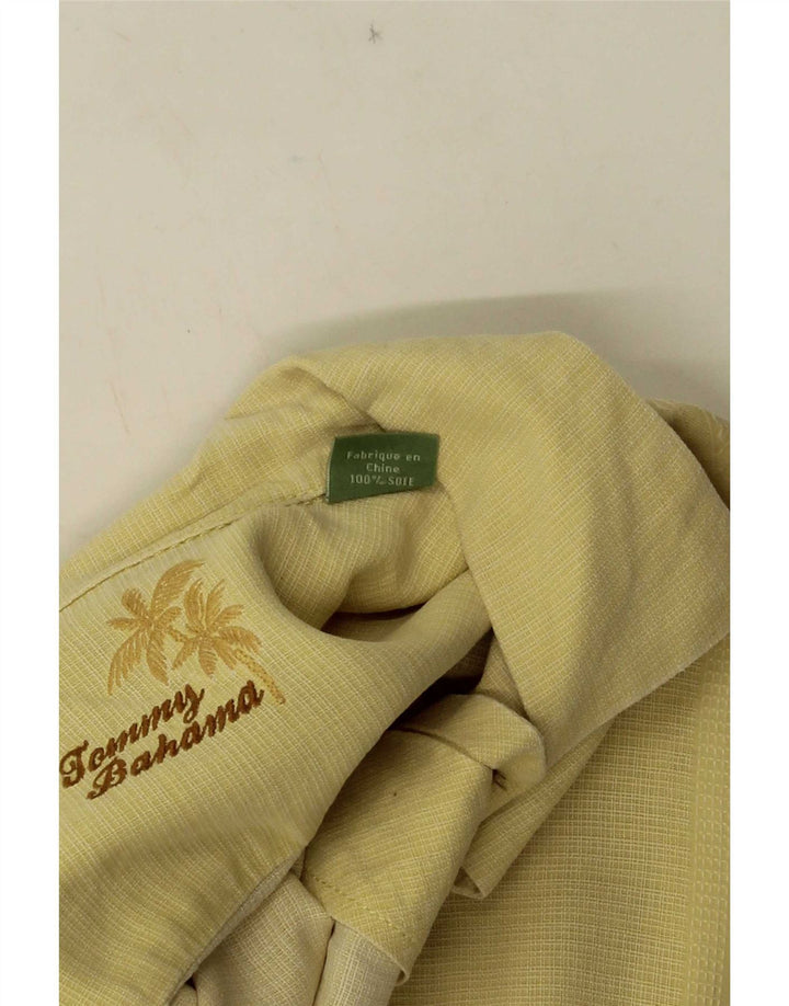 Tommy Bahama Kortærmet Herreskjorte Medium Gul Floral Silke