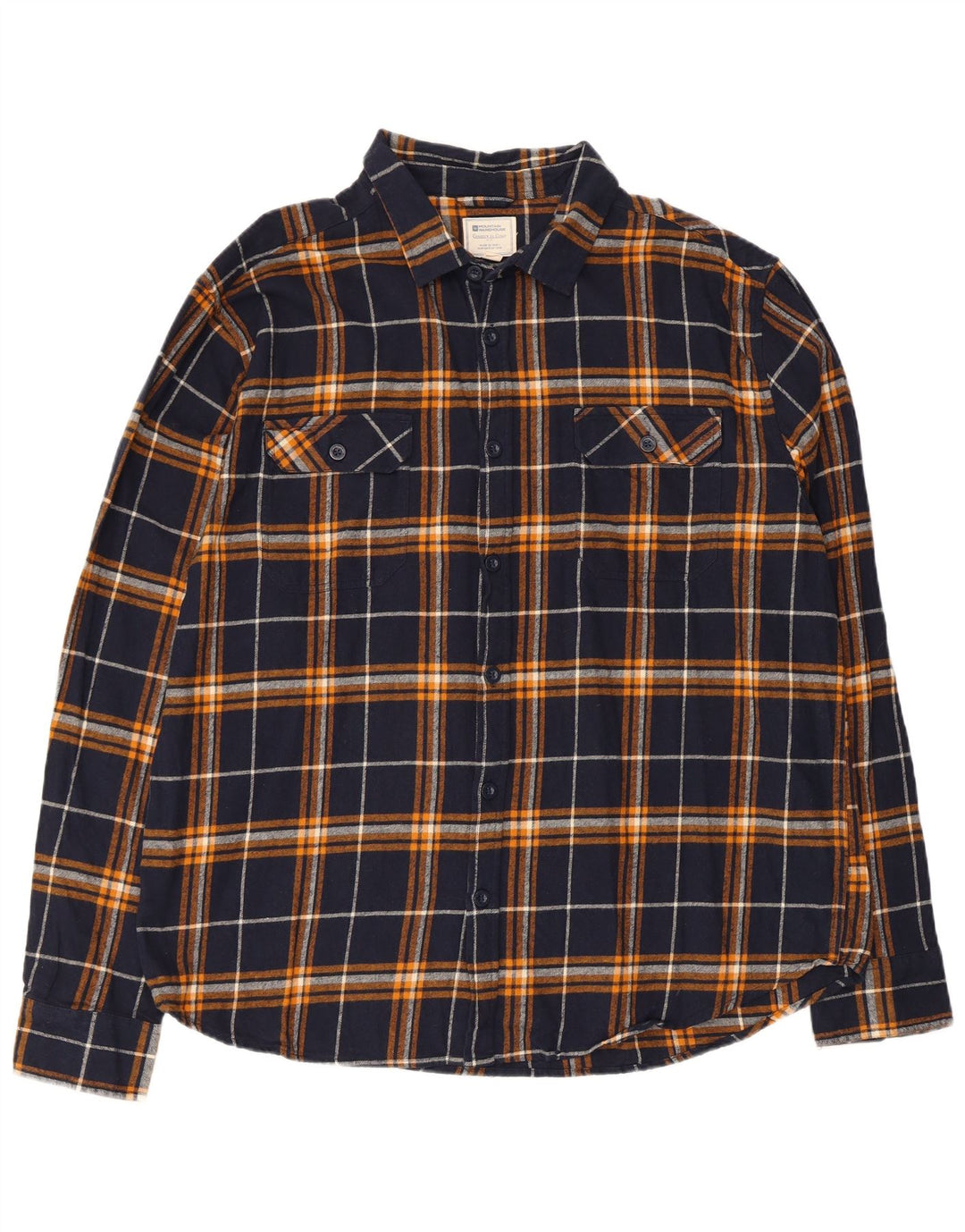Mountain Warehouse Herre flannelskjorte XL marineblå ternet bomuld