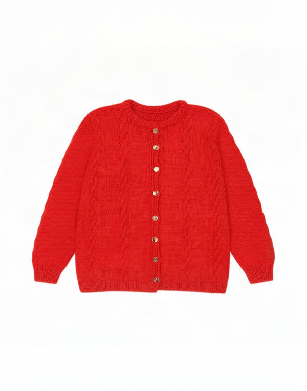 Vintage dame cardigan sweater UK 16 Large Red
