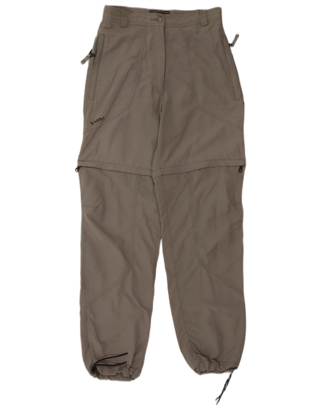 SCHOFFEL koniske fritidsbukser til kvinder UK 12 Medium W28 L32 Grå