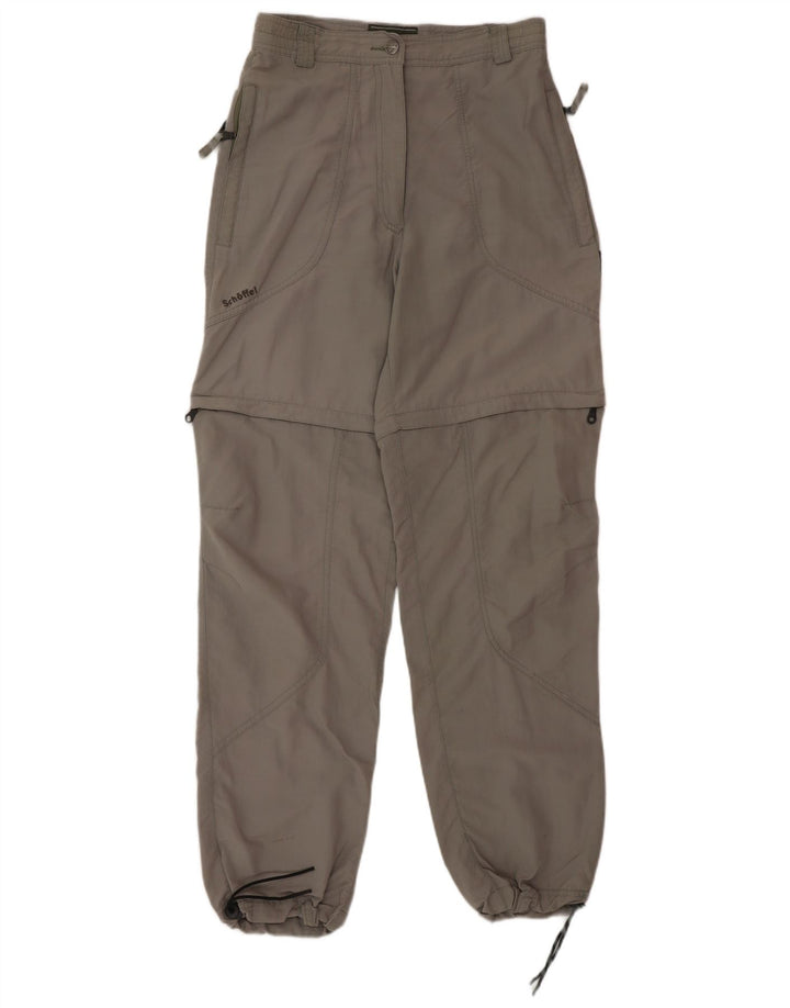 SCHOFFEL koniske fritidsbukser til kvinder UK 12 Medium W28 L32 Grå