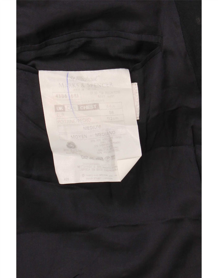 Marks & Spencer Herre Double Breasted Blazer Jacket UK 44 XL Navy Blue