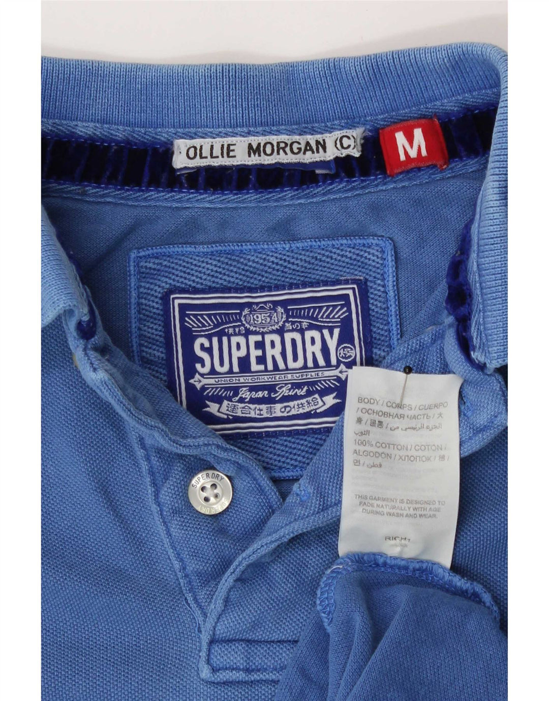 Superdry herre poloshirt mellemblå