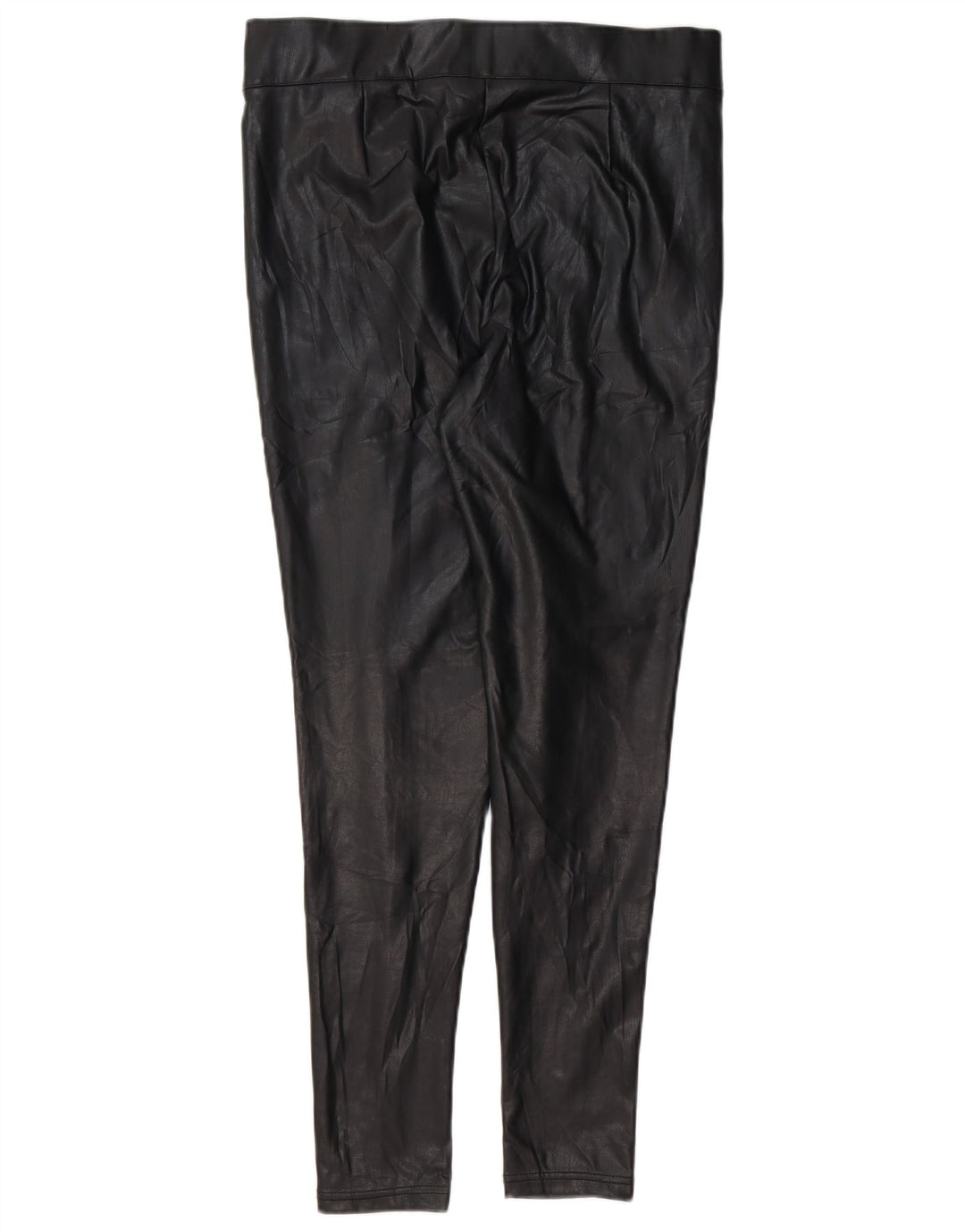 Marks & Spencer Dame imiteret læder Leggings UK 14 Stor sort polyethylen