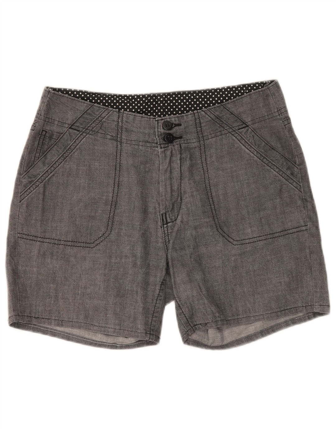 MARKS & SPENCER Chino-shorts til kvinder UK 12 Medium W30 Sort bomuld