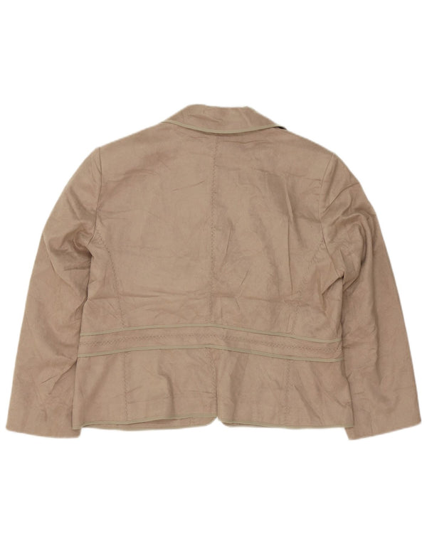 Marks & Spencer Dame Blazer Jacket UK 18 XL Beige Polyester