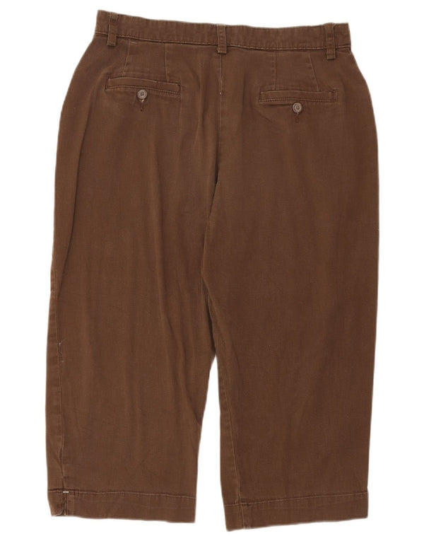 LEE Womens Capri Trousers US 12 Large W32 L20 Brown Cotton