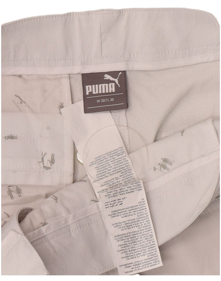 Puma Straight Casual Bukser til mænd W32 L32 Hvid polyester