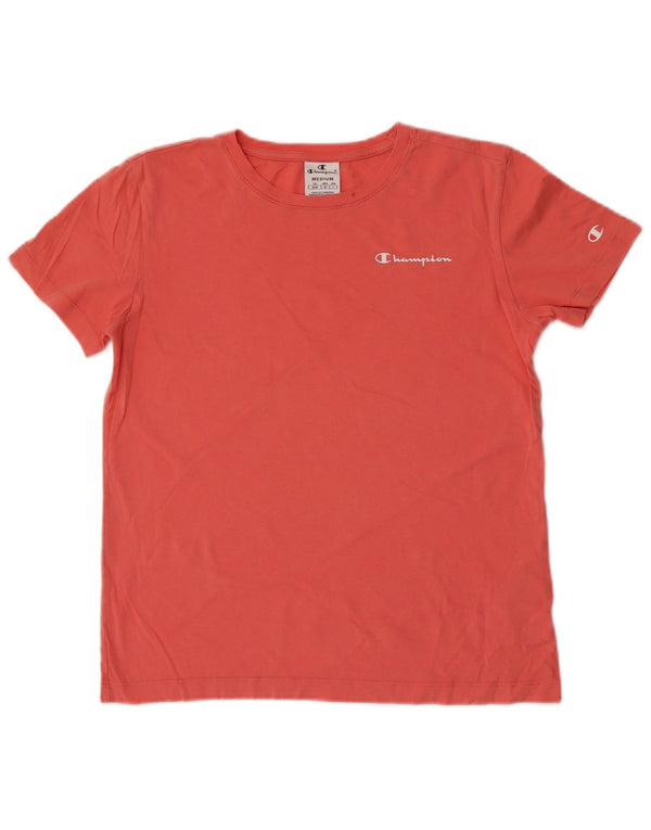 Champion Dame T-Shirt Top UK 12 Medium Pink Bomuld