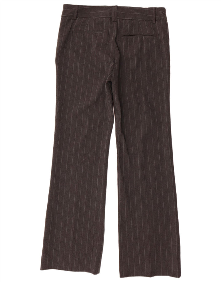 Zara Dame Bootcut Chino Bukser EU 40 Medium W30 L32 Grå Nålestribe