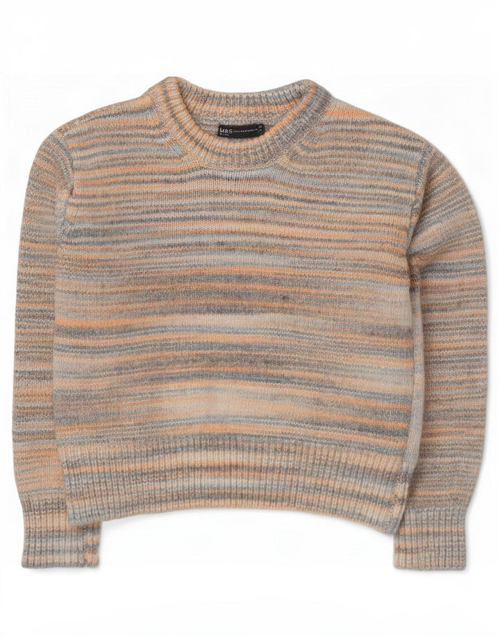 Marks & Spencer Dame Boat Neck Jumper Sweater UK 14 Medium Flerfarvet