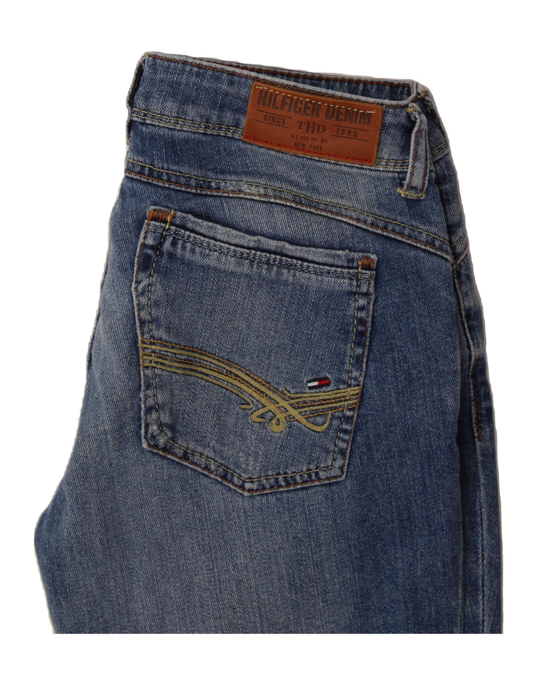 TOMMY HILFIGER Womens Straight Jeans W30 L30 Blue Cotton Vintage Tommy Hilfiger and Second-Hand Tommy Hilfiger from Messina Hembry 