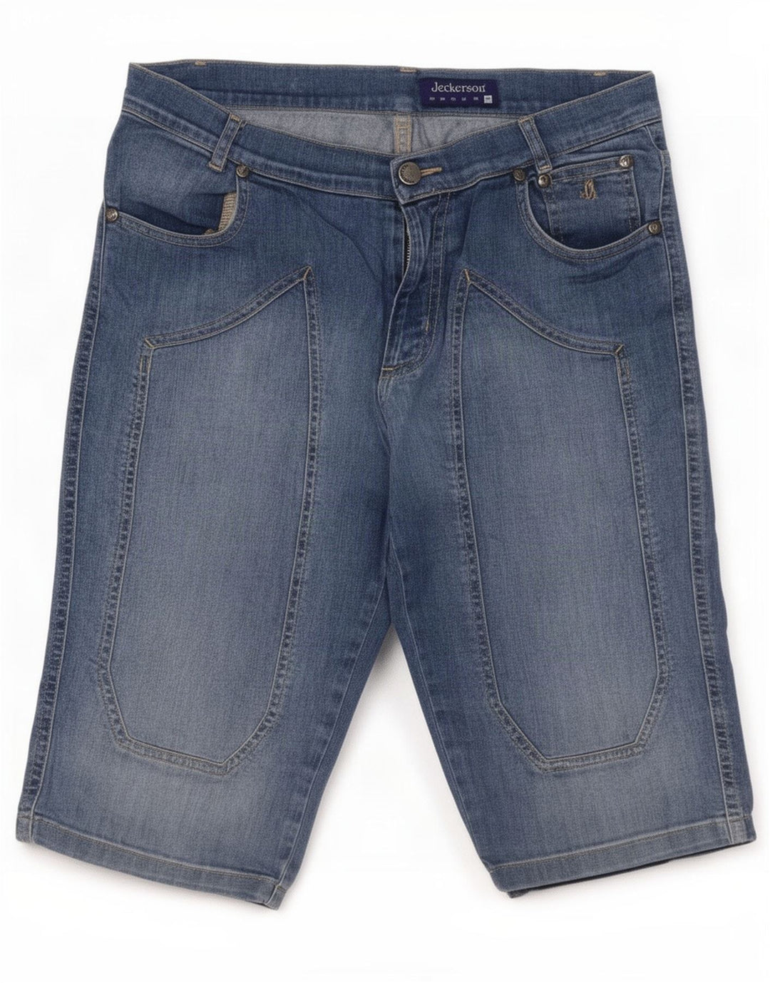 Jeckerson Dame Bermuda Denim Shorts Medium W30 Blå Bomuld