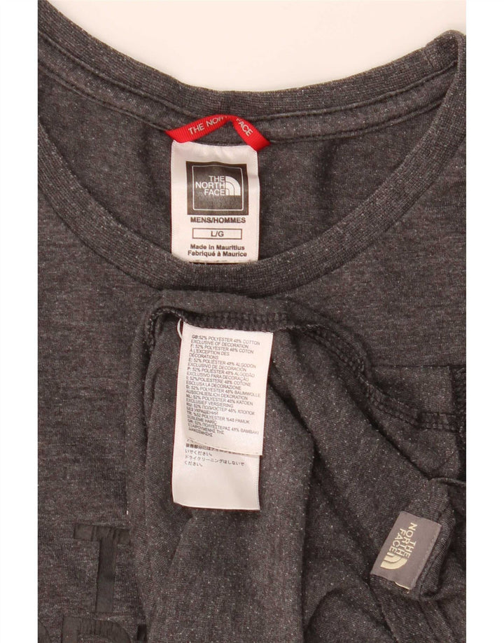 The North Face Herre Grafisk T-Shirt Top Stor Grå Flecked Polyester