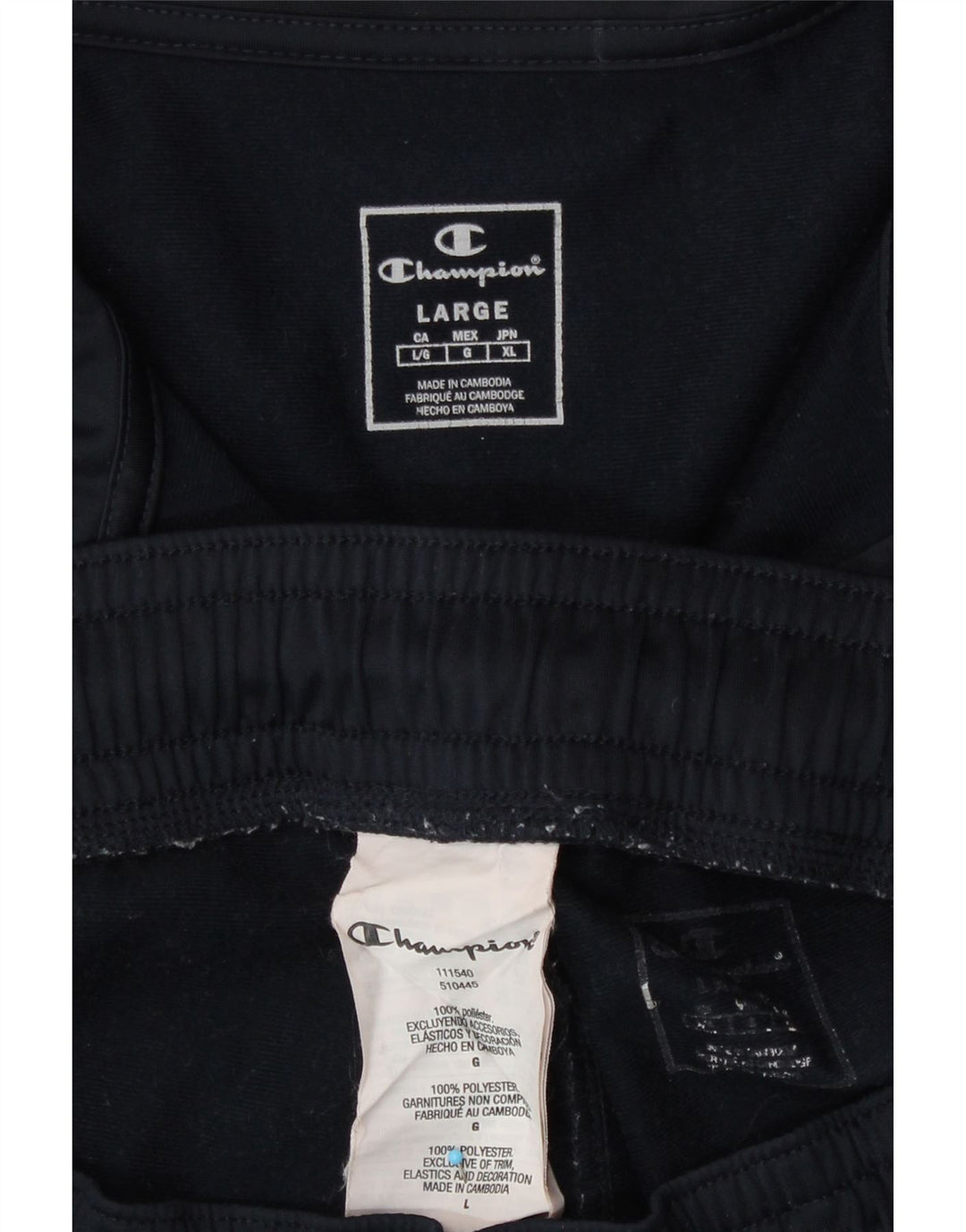 Champion Womens Graphic Full Tracksuit UK 16 Large Navy Blue Polyester