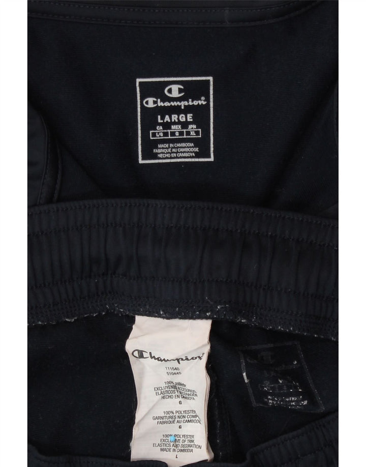 Champion Womens Graphic Full Tracksuit UK 16 Large Navy Blue Polyester