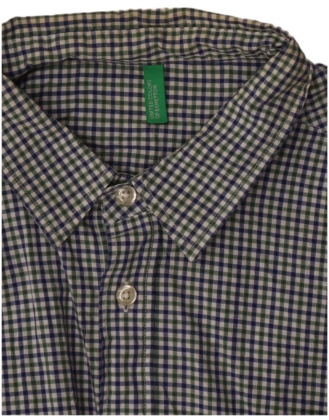 Benetton Kortærmet Herreskjorte Medium Flerfarvet Gingham