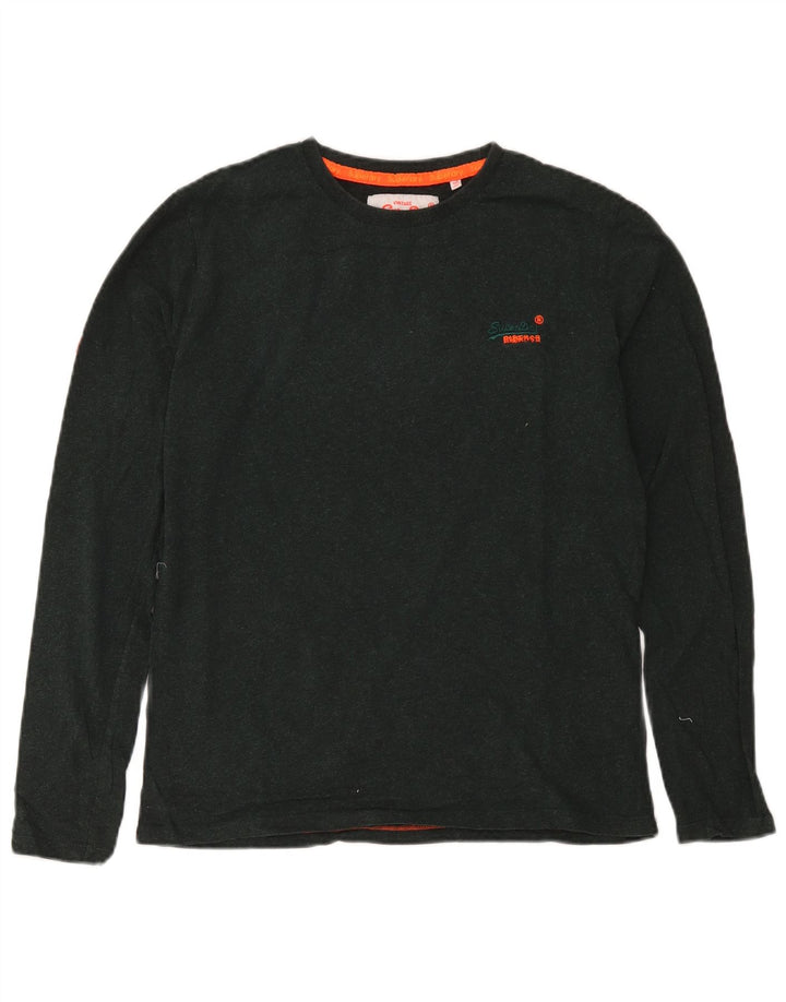 Superdry Herre Top Langærmet Medium Grøn Bomuld