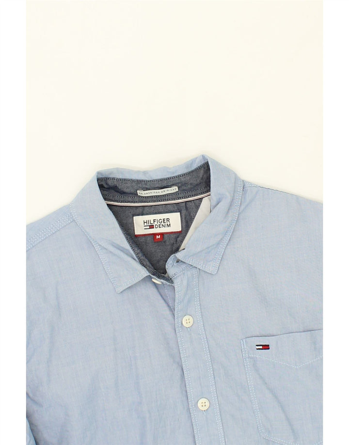 TOMMY HILFIGER Mens Shirt Medium Blue Cotton Vintage Tommy Hilfiger and Second-Hand Tommy Hilfiger from Messina Hembry 