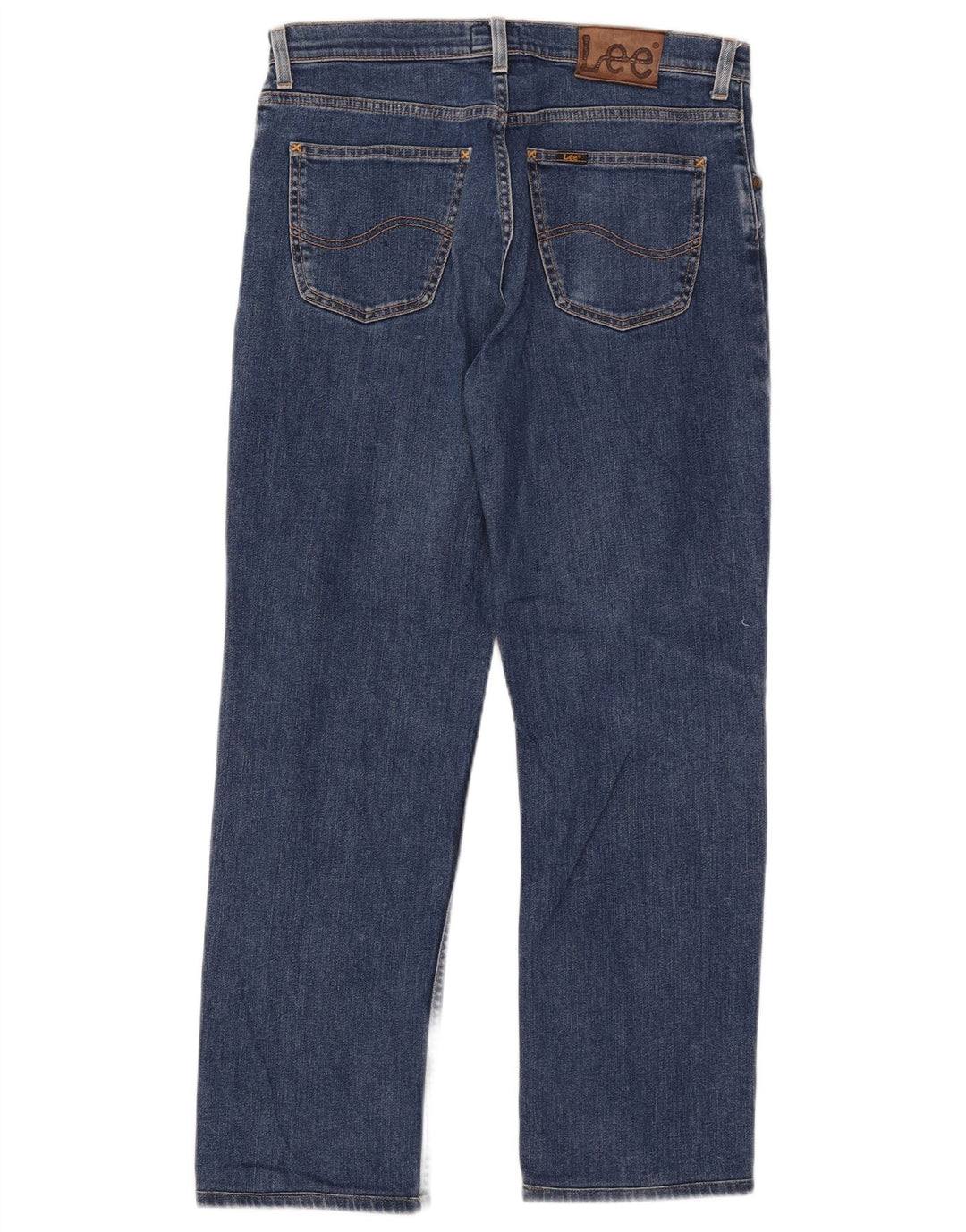 Lee Herre Brooklyn Straight Jeans W34 L28 Blå Bomuld