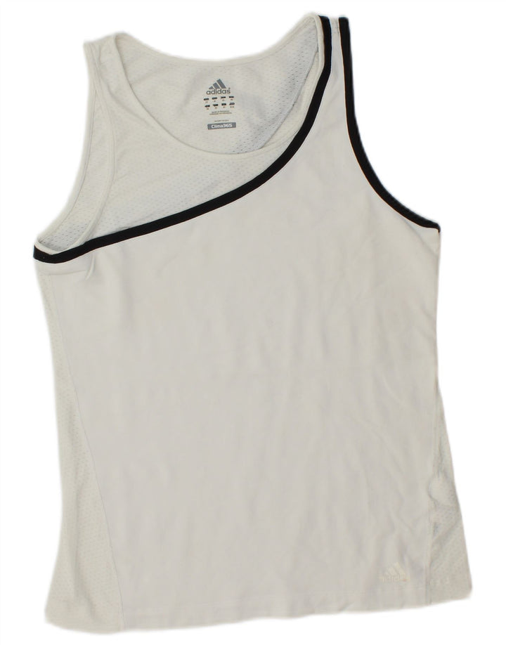 Adidas Dame Climacool Vest Top UK 14 Medium White Polyester