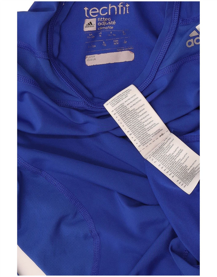 Adidas Boys Climalite Top Langærmet 11-12 År Blå Polyester