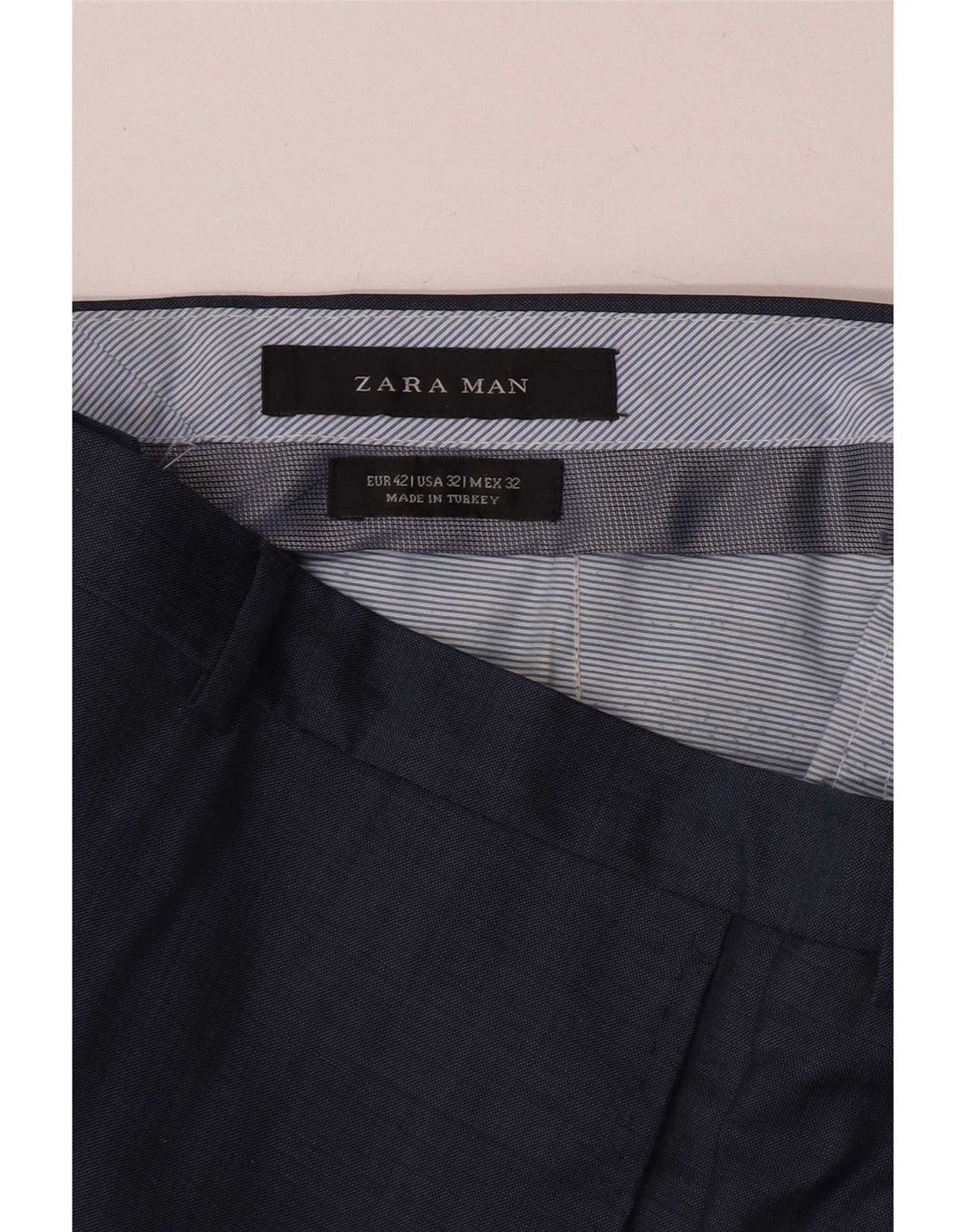 Zara Herre Slim Chino Bukser EU 42 Large W32 L31 Blå