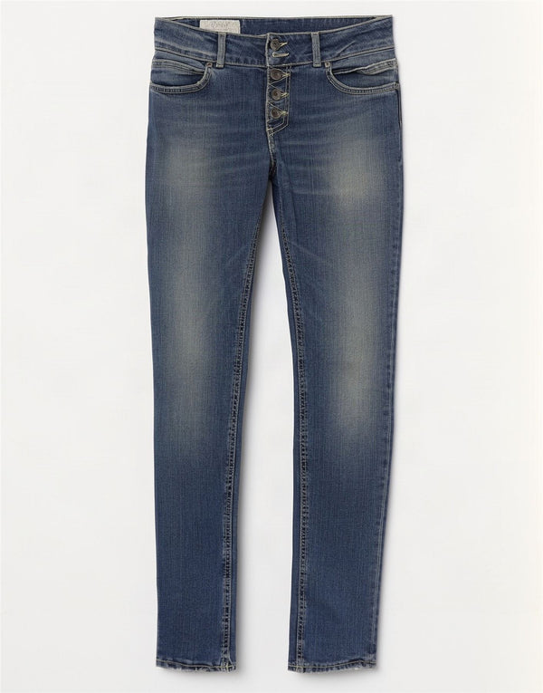 Dondup Dame Skinny Jeans W28 L31 Blå Bomuld