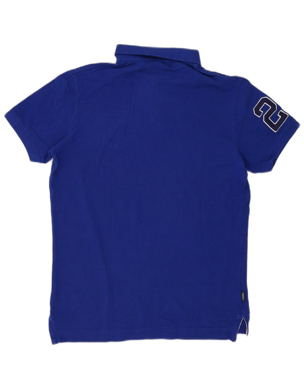 Superdry Grafisk poloshirt til mænd Stor marineblå bomuld